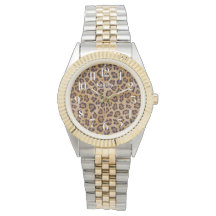 Leopard Print Chic名前を追加Wrist Watch