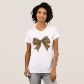 Leopard Print Coquette Bow PNG  Tシャツ (正面フル)
