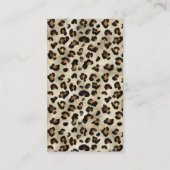 Leopard Print Faux Foil Necklace Display Card 名刺 (裏面)
