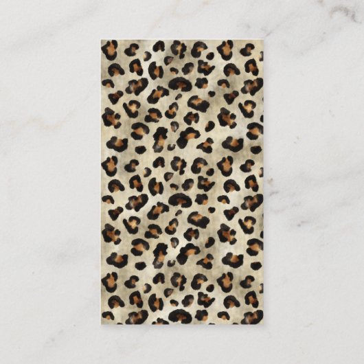 Leopard Print Faux Foil Necklace Display Card 名刺 (裏面)