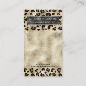 Leopard Print Faux Foil Necklace Display Card 名刺 (正面)
