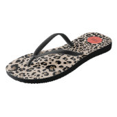 Leopard Print Flip Flops | Stylish Beach Sandals ビーチサンダル (アングル)