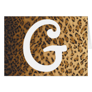 Leopard Print Gモノグラムイニシャル