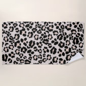 Leopard Print Glam #1 – 横#pattern #decor ビーチタオル (正面)