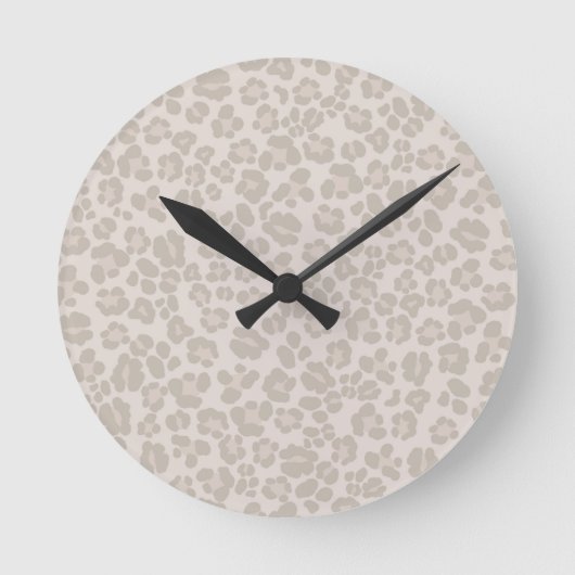Leopard Print Glam 2 #pattern #design ラウンド壁時計 (正面)
