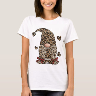 Leopard Print Gnome PNG Sublimation Design Leopard Tシャツ
