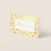 Leopard Print Gold Foil Thank You 箔カード (正面)