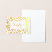 Leopard Print Gold Foil Thank You 箔カード (ディスプレー)