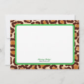 Leopard Print Green Birth Announcements 案内状 (裏面)