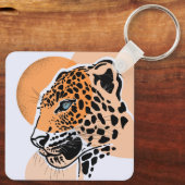 Leopard Print Keychain – 動物アクセサリー キーホルダー (裏面)