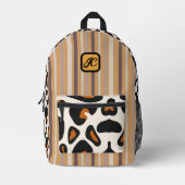 Leopard Print Lefty Backpack with Monogram Kids プリントバックパック (正面)