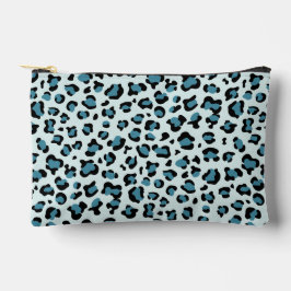Leopard Print、Leopard Spots、Blue Leopard アクセサリーポーチ