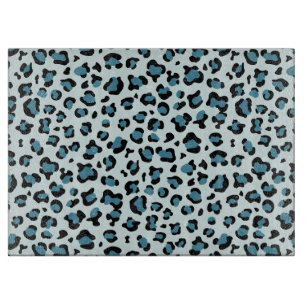 Leopard Print、Leopard Spots、Blue Leopard カッティングボード