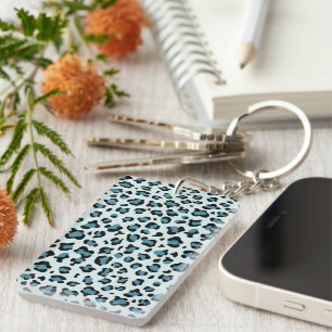 Leopard Print、Leopard Spots、Blue Leopard キーホルダー