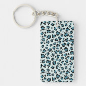Leopard Print、Leopard Spots、Blue Leopard キーホルダー (正面)