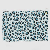 Leopard Print、Leopard Spots、Blue Leopard ゴルフタオル (横)