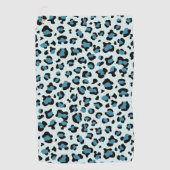 Leopard Print、Leopard Spots、Blue Leopard ゴルフタオル (正面)