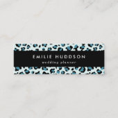Leopard Print、Leopard Spots、Blue Leopard スキニー名刺 (正面)