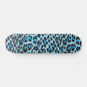 Leopard Print、Leopard Spots、Blue Leopard スケートボード (横)