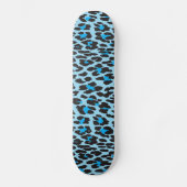 Leopard Print、Leopard Spots、Blue Leopard スケートボード (正面)