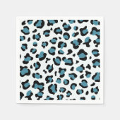 Leopard Print、Leopard Spots、Blue Leopard スタンダードカクテルナプキン (正面)