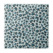 Leopard Print、Leopard Spots、Blue Leopard タイル (正面)