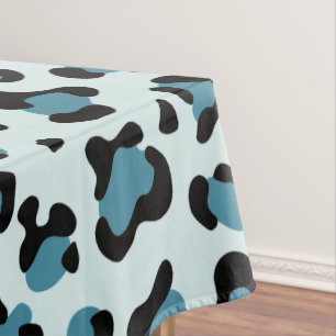 Leopard Print、Leopard Spots、Blue Leopard テーブルクロス