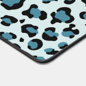 Leopard Print、Leopard Spots、Blue Leopard デスクマット (コーナー)