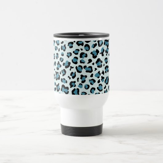 Leopard Print、Leopard Spots、Blue Leopard トラベルマグ (中央)