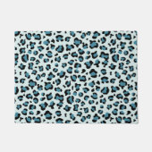 Leopard Print、Leopard Spots、Blue Leopard ドアマット (正面)