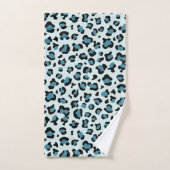 Leopard Print、Leopard Spots、Blue Leopard バスタオルセット (ハンドタオル)