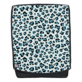 Leopard Print、Leopard Spots、Blue Leopard バックパック (正面)