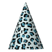 Leopard Print、Leopard Spots、Blue Leopard パーティーハット (正面)