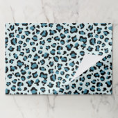 Leopard Print、Leopard Spots、Blue Leopard ペーパーパッド (折り畳み)