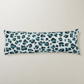 Leopard Print、Leopard Spots、Blue Leopard ボディピロー (裏面)