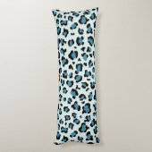 Leopard Print、Leopard Spots、Blue Leopard ボディピロー (裏面 (縦))