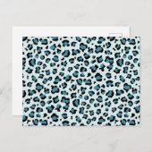 Leopard Print、Leopard Spots、Blue Leopard ポストカード (正面/裏面)