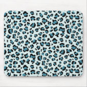 Leopard Print、Leopard Spots、Blue Leopard マウスパッド (正面)