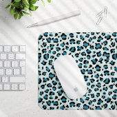 Leopard Print、Leopard Spots、Blue Leopard マウスパッド