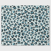 Leopard Print、Leopard Spots、Blue Leopard ラッピングペーパー (フラット)