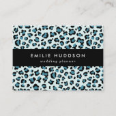 Leopard Print、Leopard Spots、Blue Leopard 名刺 (正面)