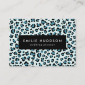 Leopard Print、Leopard Spots、Blue Leopard 名刺 (正面)