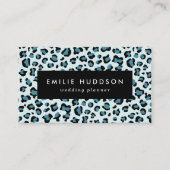 Leopard Print、Leopard Spots、Blue Leopard 名刺 (正面)