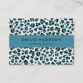 Leopard Print、Leopard Spots、Blue Leopard 名刺 (正面)