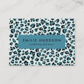 Leopard Print、Leopard Spots、Blue Leopard 名刺 (正面)