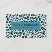 Leopard Print、Leopard Spots、Blue Leopard 名刺 (正面)