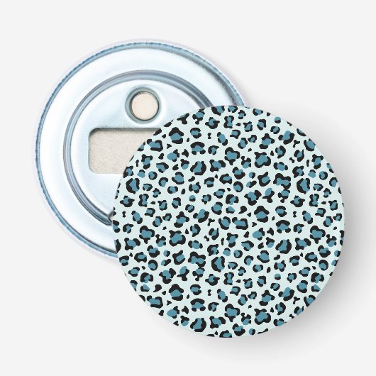 Leopard Print、Leopard Spots、Blue Leopard 栓抜き (正面)