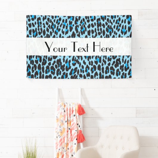 Leopard Print、Leopard Spots、Blue Leopard 横断幕 (インサイチュ)