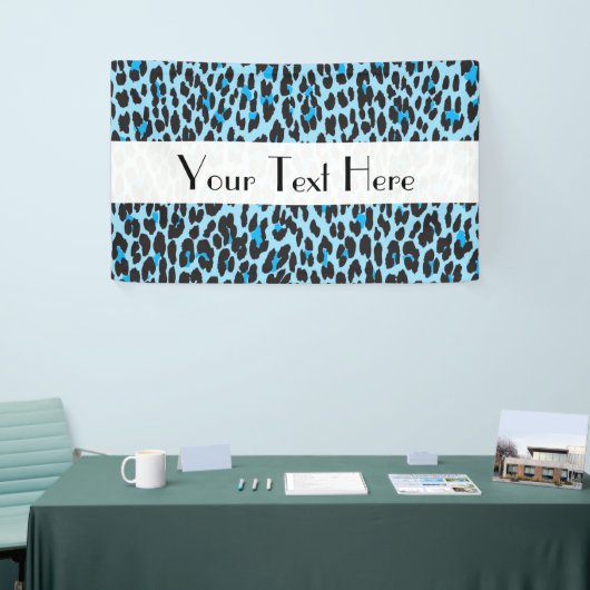 Leopard Print、Leopard Spots、Blue Leopard 横断幕 (トレードショー)