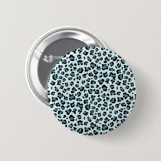 Leopard Print、Leopard Spots、Blue Leopard 缶バッジ (正面&裏面)